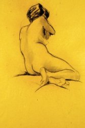 LA MODELLA, 1962 - Carboncino su carta cm. 68,5 x 48,2