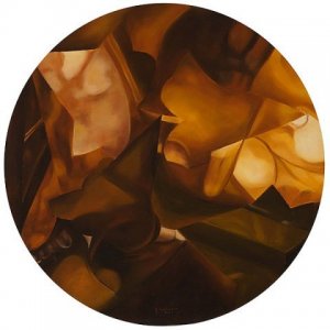 PERFUME OF THE EARTH, 2012 - oil on canvas diameter 80 cm