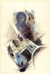 ...E VENNE UN UOMO, 1968 - riporti fotografici e inchiostro su carta cm. 50x70