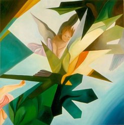 HARMONY, 1984 - oil on panel cm. 90x90