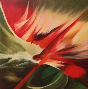 L'UCCELLO DI FUOCO, 2015 - Olio su tela, cm. 30X30