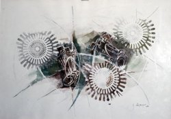 INGRANAGGI, 1968 - photographic transfers, inks on paper cm. 70x50