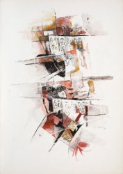 LA STANZA DEI BOTTONI, 1969 - Photographic transfer and watercolors on paper, cm. 50x70