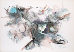 TRIBUTE TO BARNARD, 1968 - Photographic transfer and watercolors on paper, cm. 70x50