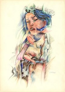 I FUMETTI, 1984 - rip. fotografici e matite colorate su carta cm. 50x70