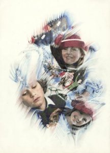 I RAGAZZI, 1991 - rip. fotografici e matite colorate su carta cm.50X70