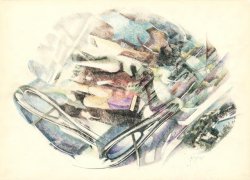 ERRANT MOLECULES, 1991 - rep. photographs and colored pencils on paper cm.70X50