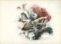 HUG, 1991 - rip. photographs and colored pencils on paper cm.70X50