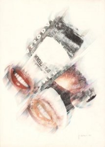 SMILES, 1992 - rip. photographs and colored pencils on paper cm.50X70