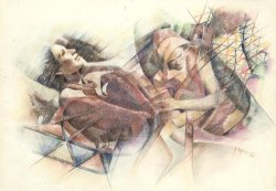 TWO MOMENTS, 1993 - rep. photographs and colored pencils on paper cm.50X35