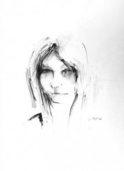 PORTRAIT OF MATILDE, 1967 - mixed technique on paper cm. 50x70