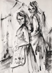 CONTADINE, 1966 - Inchiostri su carta, cm. 50x70