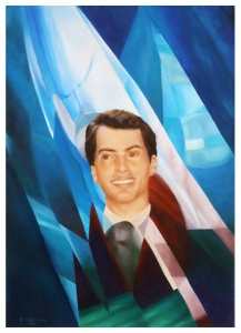 PORTRAIT OF ROBERTO BILOTTI RUGGI D'ARAGONA 2020 Oil on canvas cm. 70x50