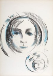 PORTRAIT OF ANNA, 1981 - Pencils on paper, cm. 35X50