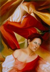 PORTRAIT OF KATIA LUISI, 1991 - oil on canvas cm.70x100