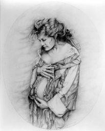 PORTRAIT OF ELENA SOFIA RICCI, 1997 - pencils on paper cm. 50x70