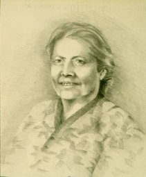 MY MOTHER, 1960 - pencils on paper 35x50 cm