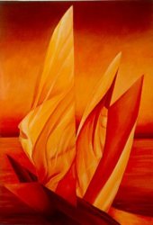 SAILS ON THE NILE, 1997 - Oil on canvas cm. 70 x 100