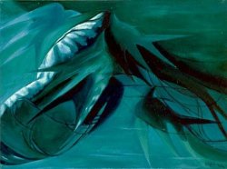 ALGAE, 2002 (water) - oil on canvas cm.40x30