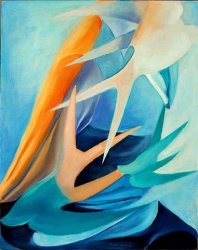 CELESTIAL GEOMETRIE, 2003 (air) - oil on canvas cm.40x50