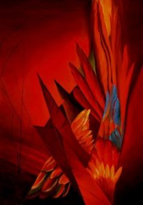 OMBRE, 2003 (fire) - oil on canvas cm. 70x100