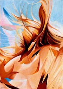 VORTICE, 2003 (earth) - oil on canvas cm. 50x70
