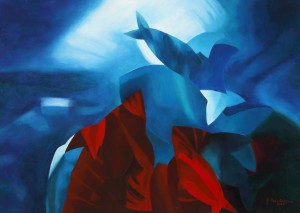 Flashes 2020 oil on canvas, cm. 50x70