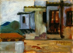 CASE A SANT'EUFEMIA, 1963 - Oil on canvas cm. 18 x 13