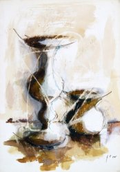 STILL LIFE, 1966 - Mixed technique on paper 35 x 50