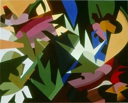 BOSCO, 1972 - Acrilico su tavola cm.160 x 130