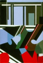 FOGLIE E STRUTTURE, 1974 - Acrilico su tela cm. 70 x 100