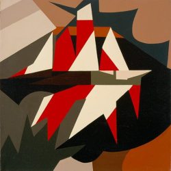 NAVE, 1974 - Acrylic on canvas cm. 60 x 60