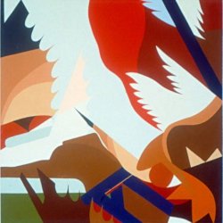 PACE, 1976 - Acrylic on wood cm. 90 x 90