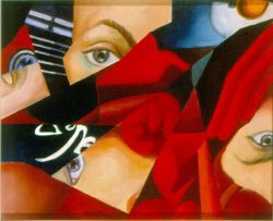 COLPO D'OCCHIO, 1988 - Olio su tela cm 31 x 25